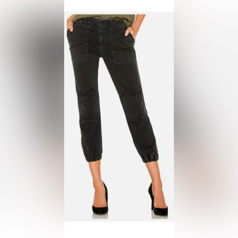 Nili Lotan Military Pants Cropped with elastic at leg opening and ankle zipper